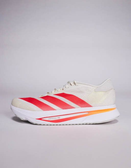 Zapatillas de deporte blancas y rojas Adizero SL2 de adidas Running, 2 de 5