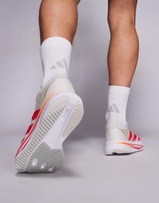 Zapatillas de deporte blancas y rojas Adizero SL2 de adidas Running, 3 de 5