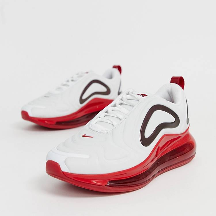 Popular vacío La Internet Zapatillas de deporte blancas y rojas air max 720 de Nike | ASOS