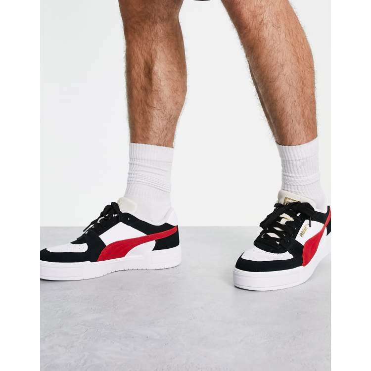 Zapatillas de deporte blancas y rojas Pro de | ASOS