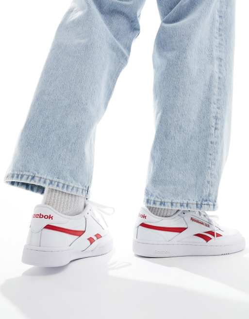 Zapatillas de deporte blancas y rojas Club C Revenge de Reebok, 3 de 5