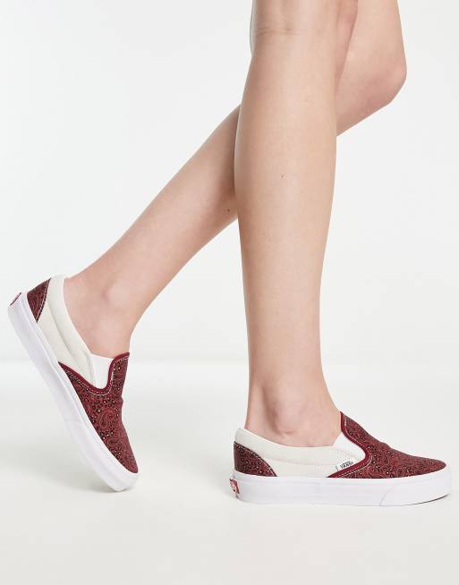 Zapatos womens vans outlet rojas