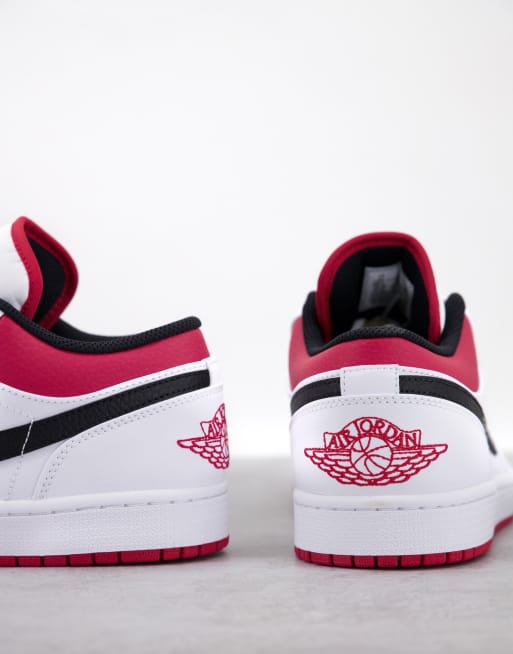 Zapatillas de deporte blancas y rojo gimnasio Air Jordan 1 Low de Jordan , 3 de 4