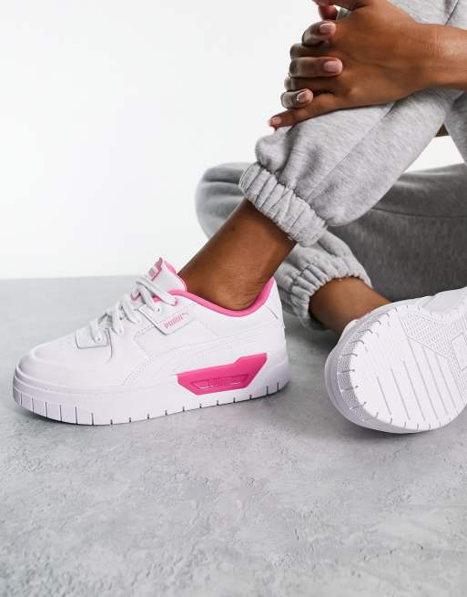 Zapatillas de deporte blancas y rosa ácido Cali ASOS de PUMA | ASOS