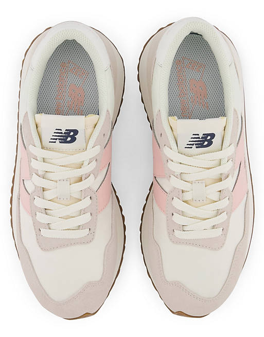 Zapatillas de deporte blancas y rosa pastel 237 de New Balance نوم الرضيع