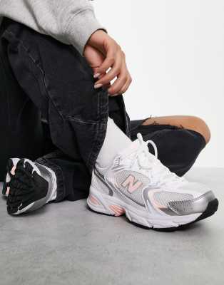 Zapatillas de deporte blancas y rosa pastel 530 de New Balance