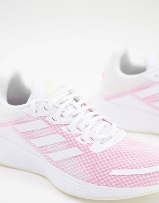 Medicina Indefinido Tigre Zapatillas de deporte blancas y rosas Duramo de adidas Running | ASOS