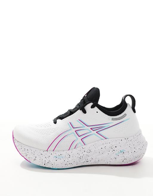 Zapatillas de deporte blancas y rosas Gel-Nimbus 26 Neutral de ASICS Running, 2 de 5