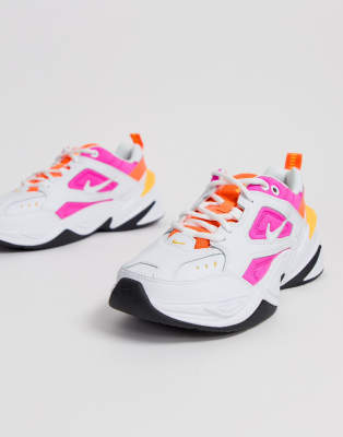 nike m2k tekno rosa y naranja
