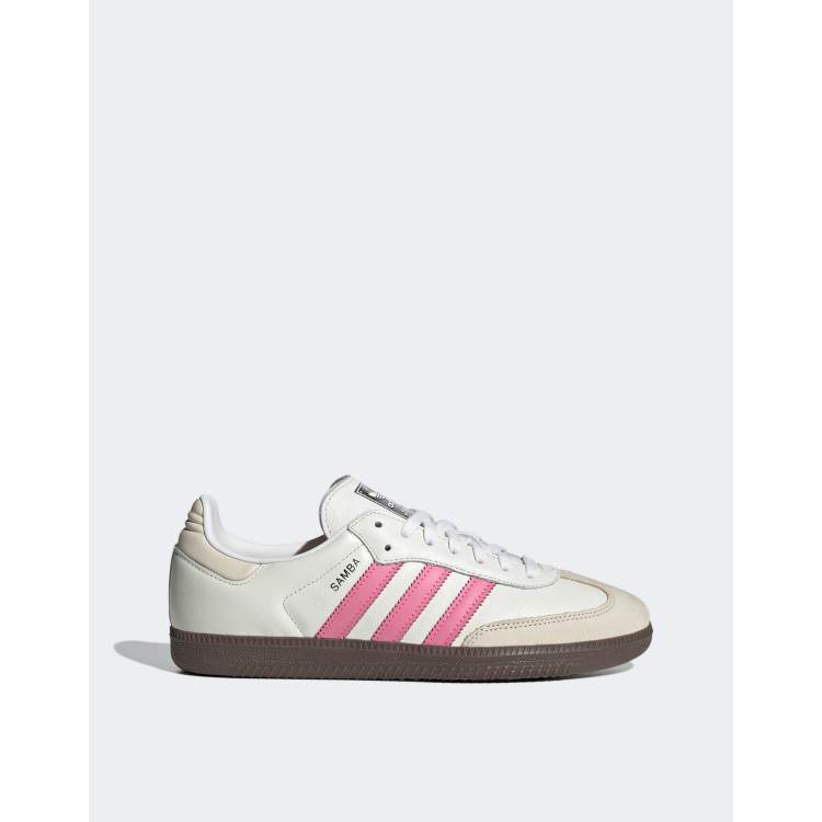 Zapatillas de deporte blancas y rosas Samba OG de adidas Originals - Main Image