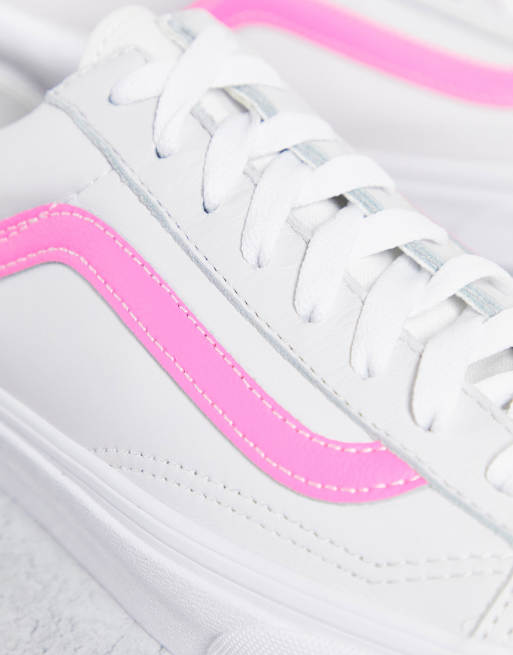 Vans rosas cheap y blancas