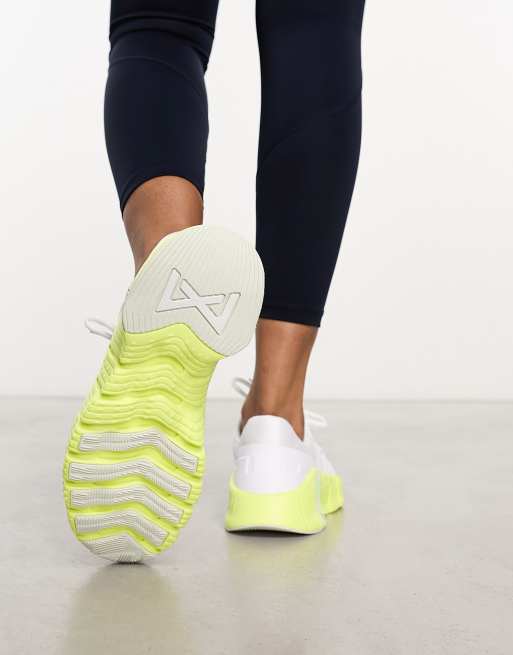 Zapatillas de deporte blancas y verde lima Free Metcon 5 de Nike Training