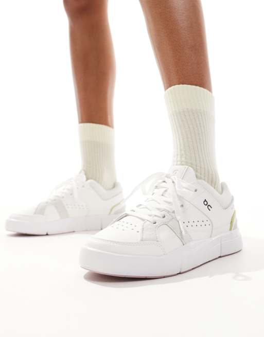 Zapatillas de deporte blancas y verde lima The Roger Clubhouse de On Running