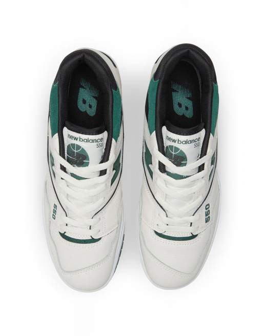 Zapatillas de deporte blancas y verdes 550 de New Balance, 3 de 4