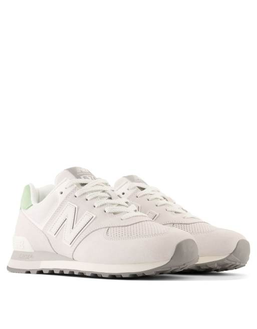 Zapatillas de deporte blancas y verdes 574 de New Balance, 2 de 4