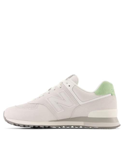 Zapatillas de deporte blancas y verdes 574 de New Balance, 3 de 4