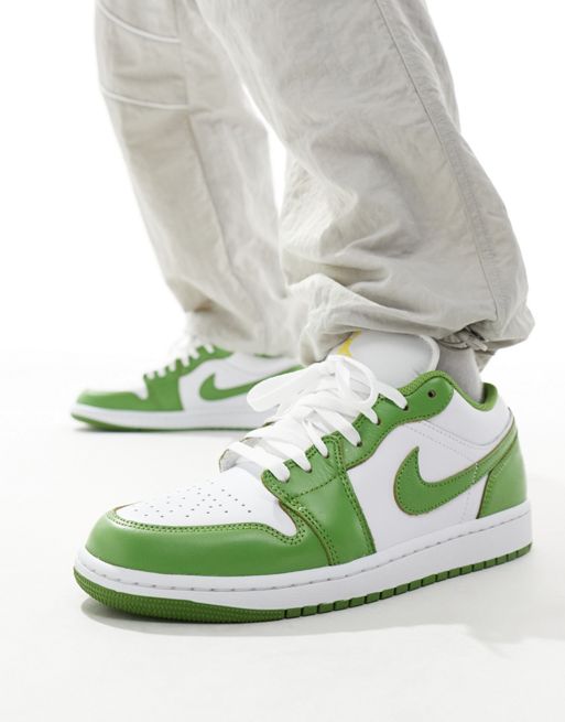 Zapatillas de deporte blancas y verdes Air sur jordan 1 Low de sur jordan