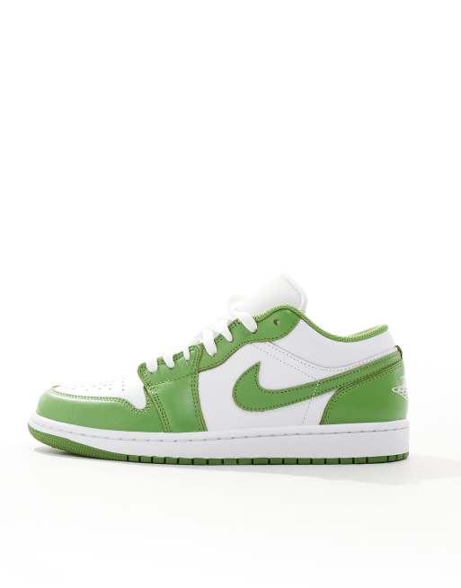 Zapatillas de deporte blancas y verdes Air Jordan 1 Low de Jordan, 2 de 5