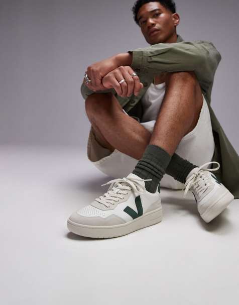 Zapatillas de deporte blancas y verdes V-90 de VEJA - view 1
