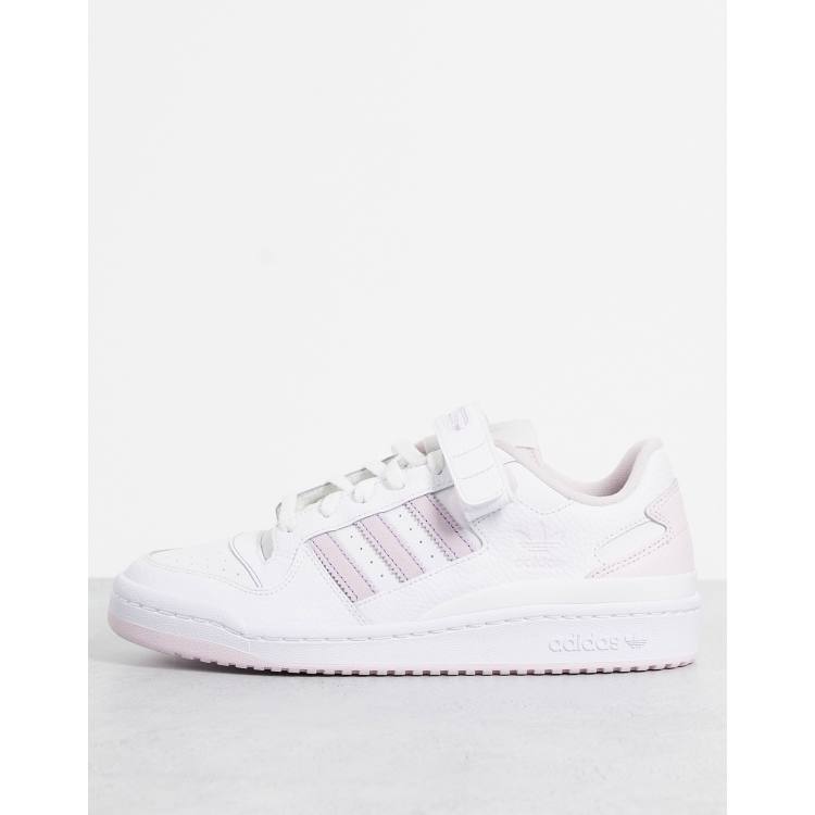 Zapatillas de deporte blancas y violeta claro Forum Low de adidas Originals