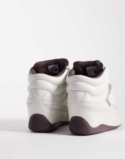 Zapatillas de deporte blanco hueso con cuña de cuero Speedcat de PUMA, 2 de 5