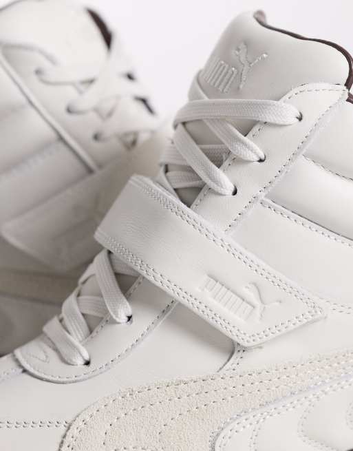Zapatillas de deporte blanco hueso con cuña de cuero Speedcat de PUMA, 4 de 5