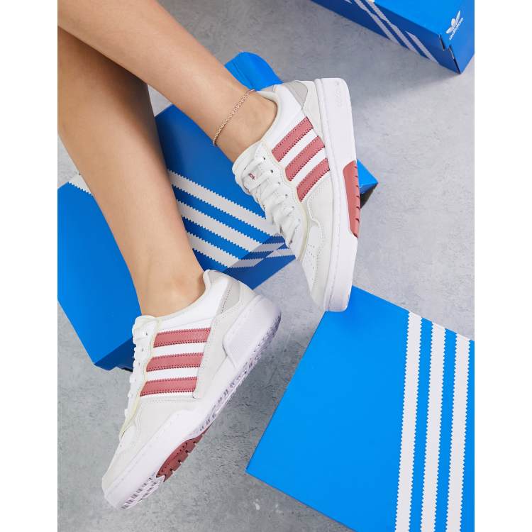 Zapatillas de deporte blanco hueso con rayas burdeos adidas Originals | ASOS