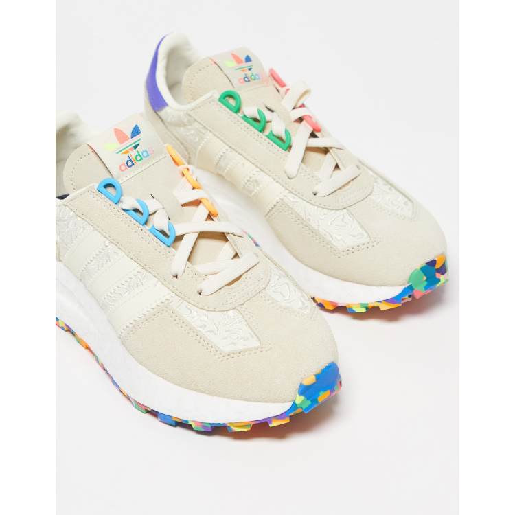 Zapatillas de deporte blanco hueso Retropy E5 Pride de adidas Originals |  ASOS