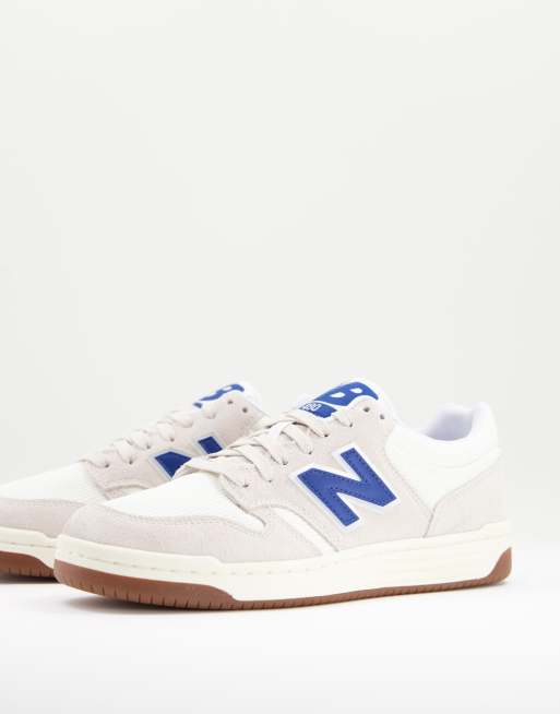 Zapatillas de deporte blanco hueso y azules 480 de New Balance