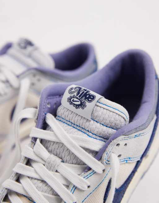 Zapatillas de deporte blanco hueso y azules Dunk Low Retro de Nike, 4 de 5