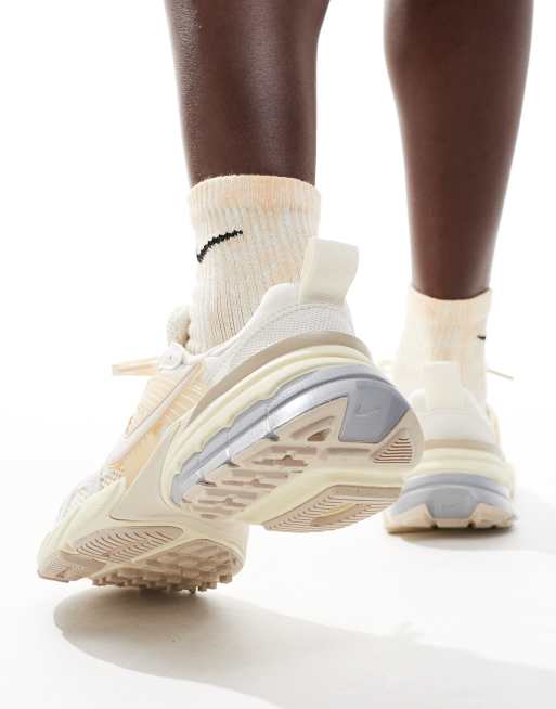 Nike V2K Run trainers in off white and beige 