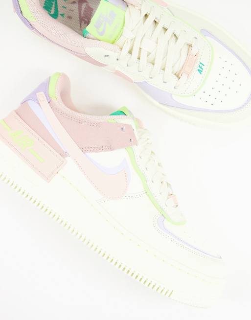 Zapatillas de deporte blanco hueso y colores pastel Air Force 1 Shadow de Nike, 3 de 4