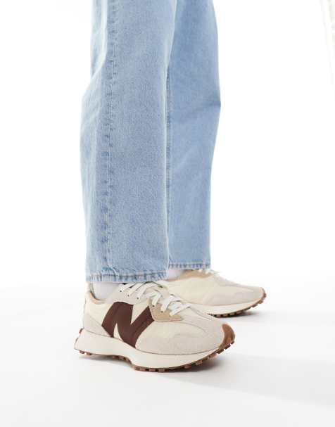 Zapatillas de deporte blanco hueso y marrones 327 exclusivas en ASOS de New Balance - view 1