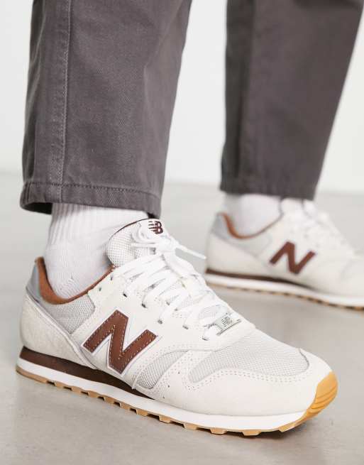 Zapatillas de deporte blanco hueso y marrones 373 de New Balance