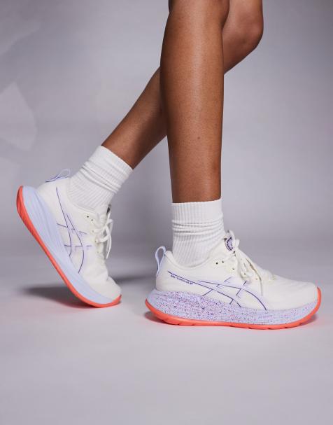 Zapatillas de deporte blanco hueso y moradas para correr Gel-Cumulus 27 Tokyo de Asics - view 1