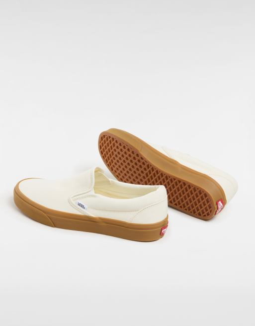 Vans Classic Slip On Vans Plataforma Cuadros Suela Marron Sneakers