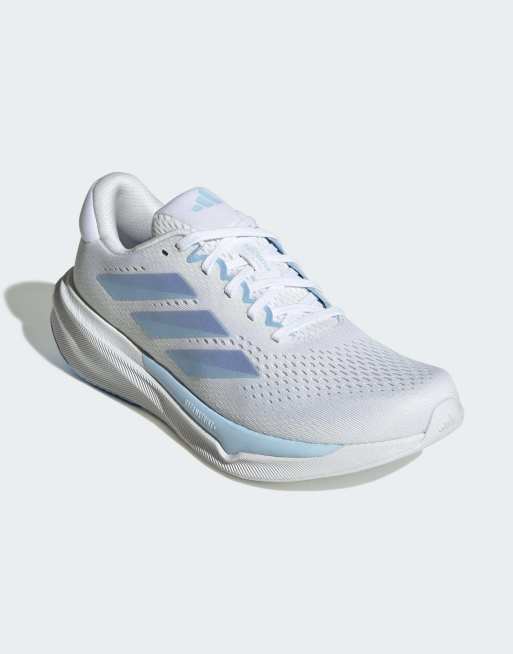 Zapatillas de deporte blanco nube, azul luminoso y grises para correr Supernova Stride 2.0 de adidas Performance