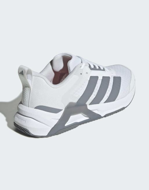 Zapatillas de deporte blanco nube, grises y rojo lúcido Dropset Control de adidas Performance, 4 de 4