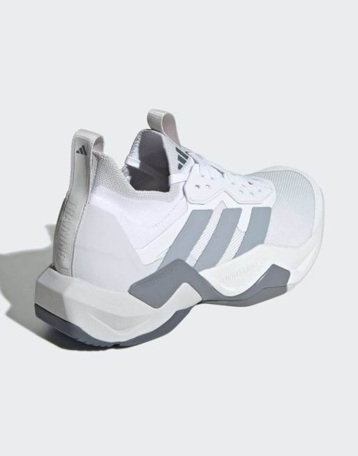 Zapatillas de deporte blanco nube y plateadas Rapidmove ADV 2 HIIT de adidas Performance, 4 de 5