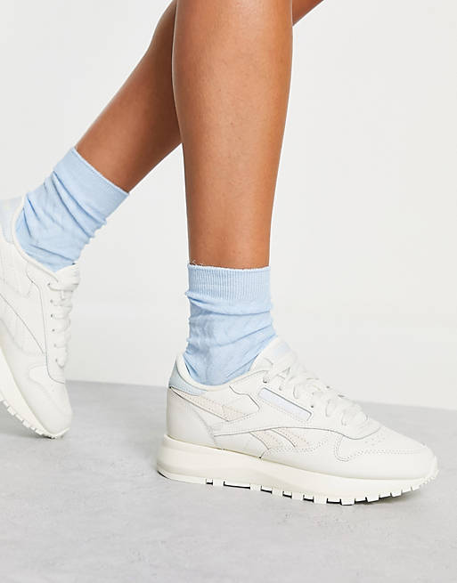 Mujer Zapatos de Zapatillas de Zapatillas de corte bajo Sneakers Reebok de Cuero de color Blanco 