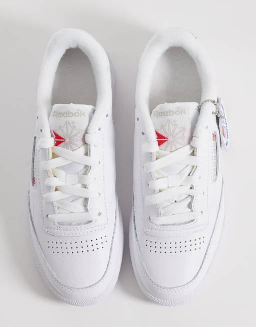 Zapatillas de deporte blanco triple para mujer Club C 85 de Reebok, 2 de 5