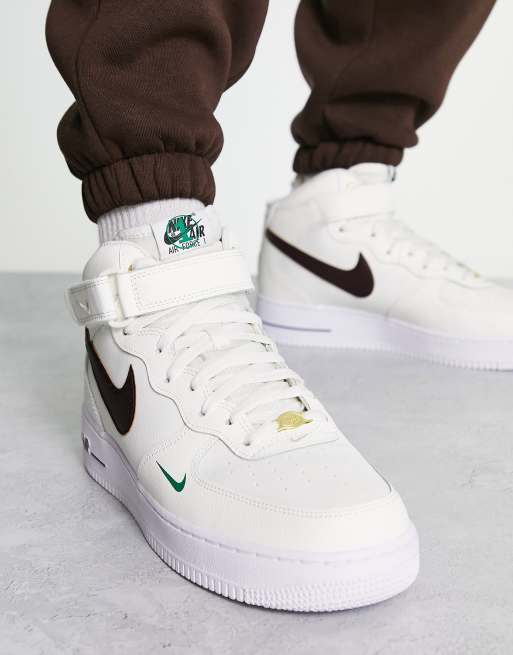 Zapatillas de deporte blanco vela y marrones Air Force 1 Mid '07 LV8 40th Annivesary de Nike, 2 de 4