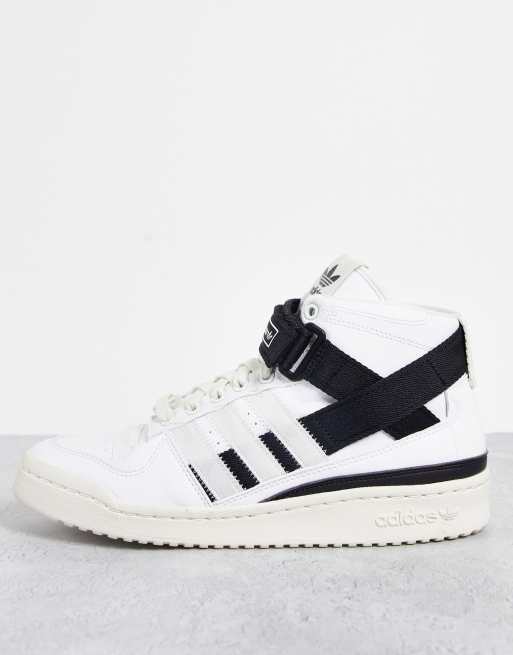 Zapatillas de deporte blanco y negro Forum Mid de adidas Originals