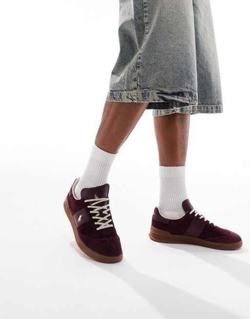 Zapatillas de deporte burdeos de ante con suela de goma Heritage Aera de Polo Ralph Lauren