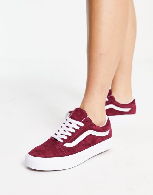 Zapatillas de deporte burdeos de ante Old Skool de Vans