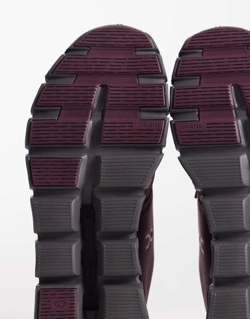 Zapatillas de deporte burdeos de diario Cloud 6 de ON, 5 de 5