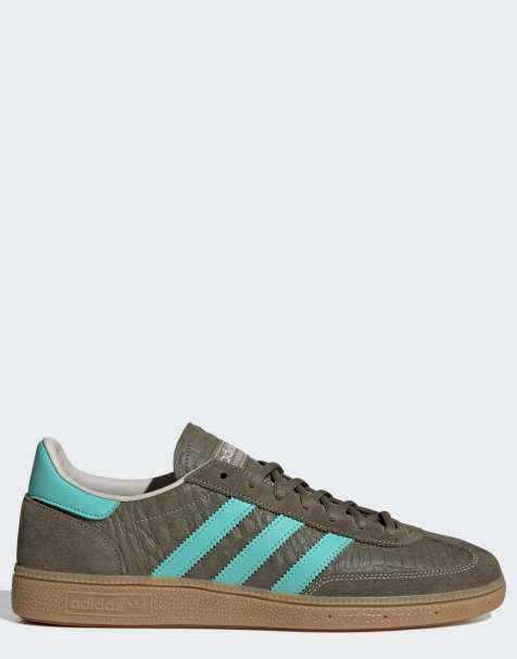 Zapatillas de deporte caquis y verde menta con suela de goma Handball Spezial de adidas Originals - view 1