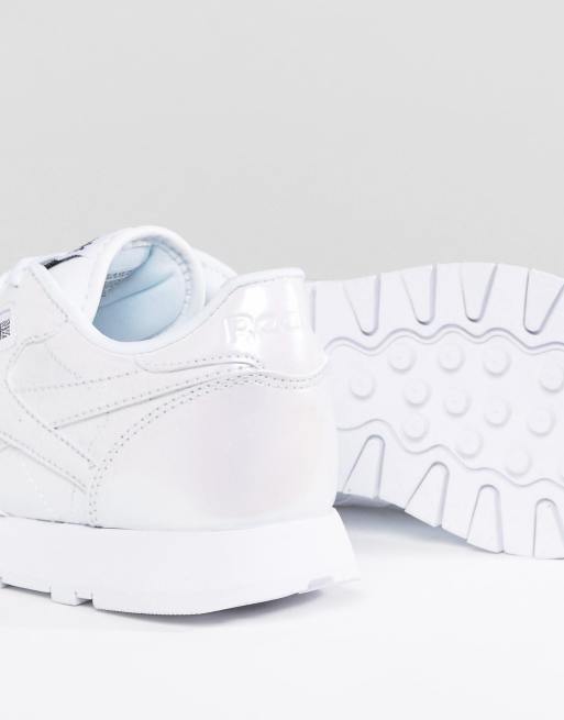 Comenzar tenedor Necesito Zapatillas de deporte clásicas de charol blanco con diseño perlado de Reebok  | ASOS