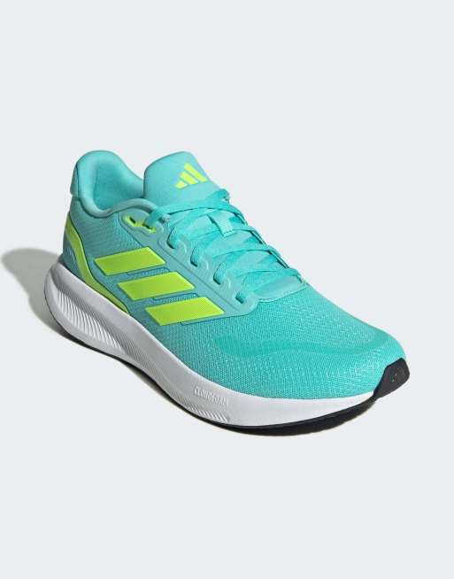 Zapatillas de deporte color aguamarina, amarillo limón lúcido y negro básico para correr Runfalcon 5 de adidas Performance