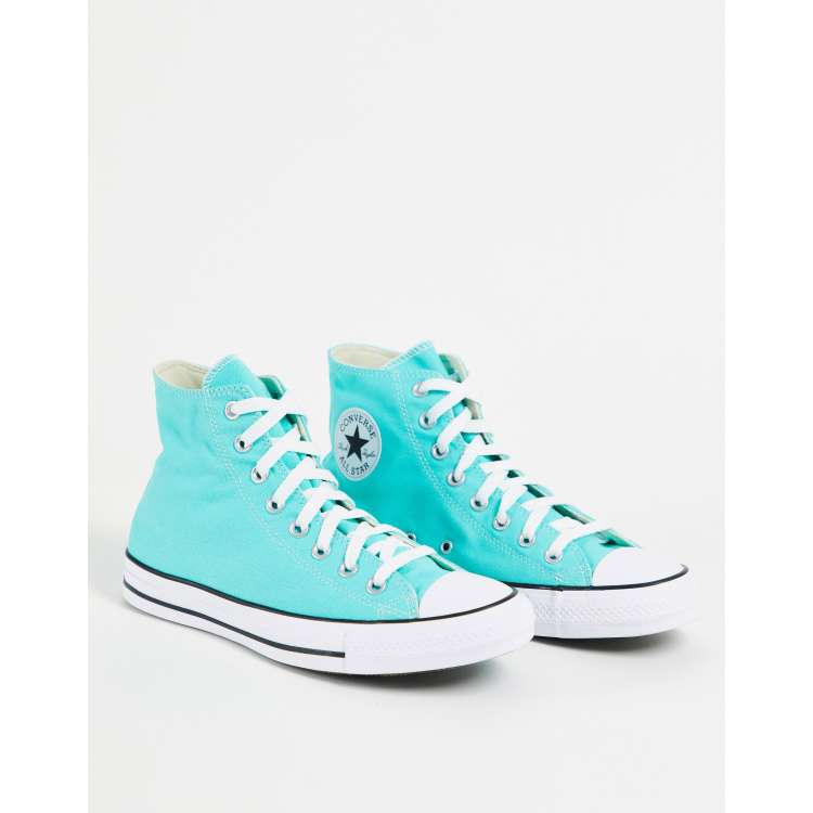 Zapatillas de deporte color aguamarina eléctrico Chuck Taylor All Star Hi Classic de Converse